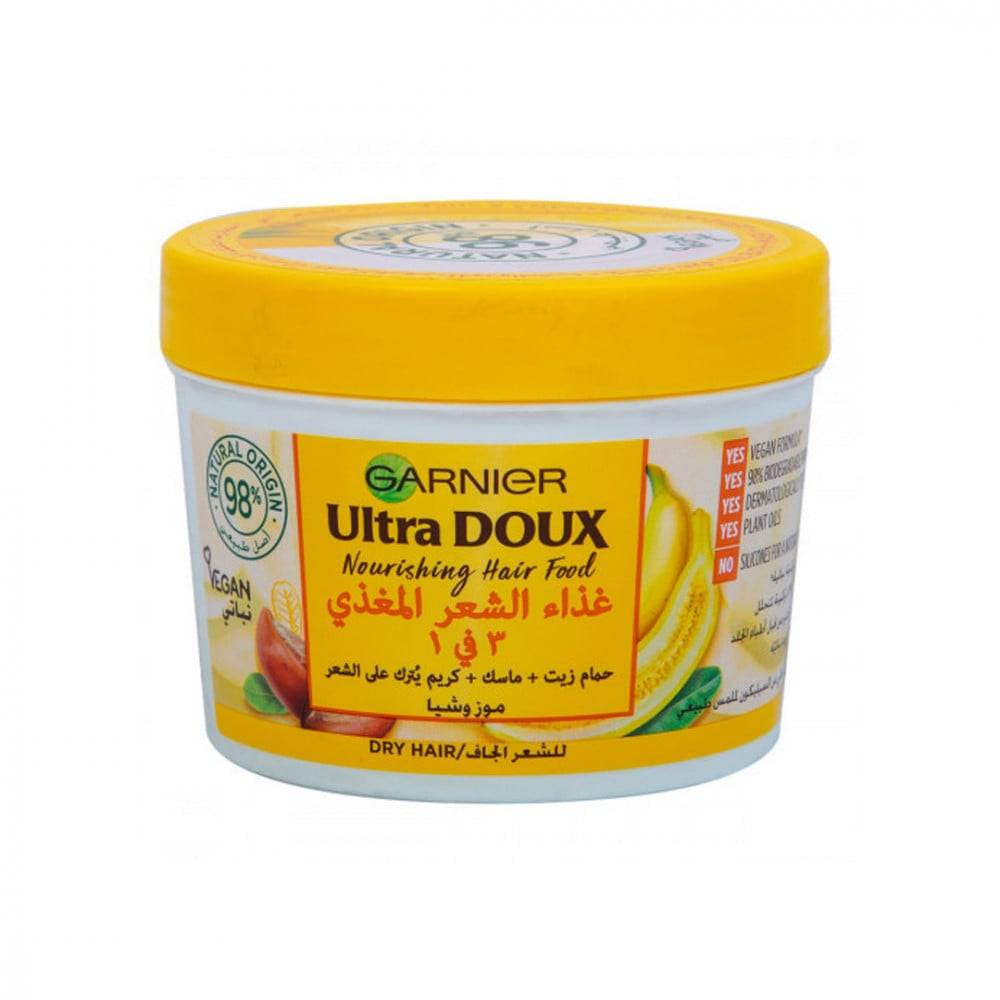 الترا دو غذاء الشعر المغذي 3 في 1 بالموز والشيا من قارنييه